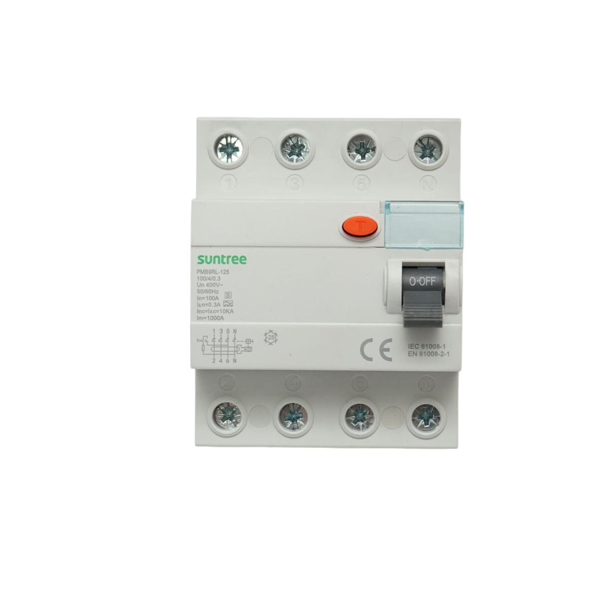 Automatic differential switch 4P 100A 30mA 6kA, type A Suntree